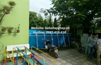 Lắp đặt bể bơi di động thông minh tại trường học Việt Pun – Sài Đồng