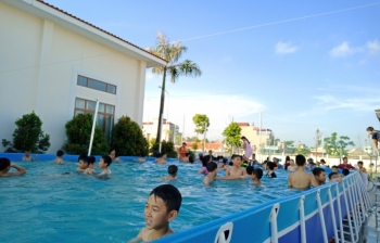 Bể bơi di động- Giải pháp tốt nhất cho việc Thực hiên Chương trình phòng, chống tai nạn đuối nước ở trẻ em năm 2018